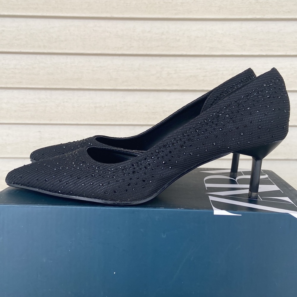 Zara Crystal Studded Stiletto Heel Shoes Women's Size EU 39 US 8 - Picture 3 of 13
